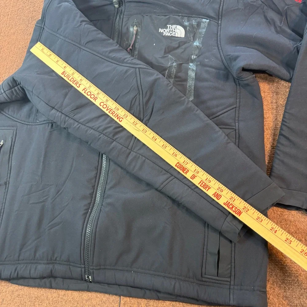 The North Face Summit Series Mens Black Softshell Fleece Lined Jacket Large